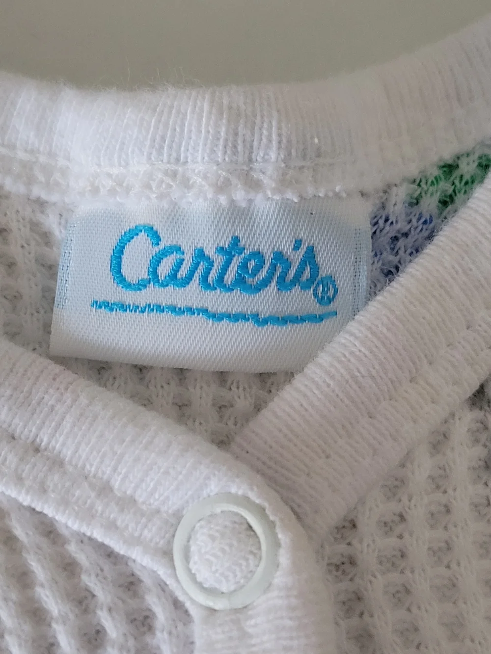 Vintage 90s Carters Waffle Knit Baby Sleeper Primary Spinning Tops NWOT M 3-6M